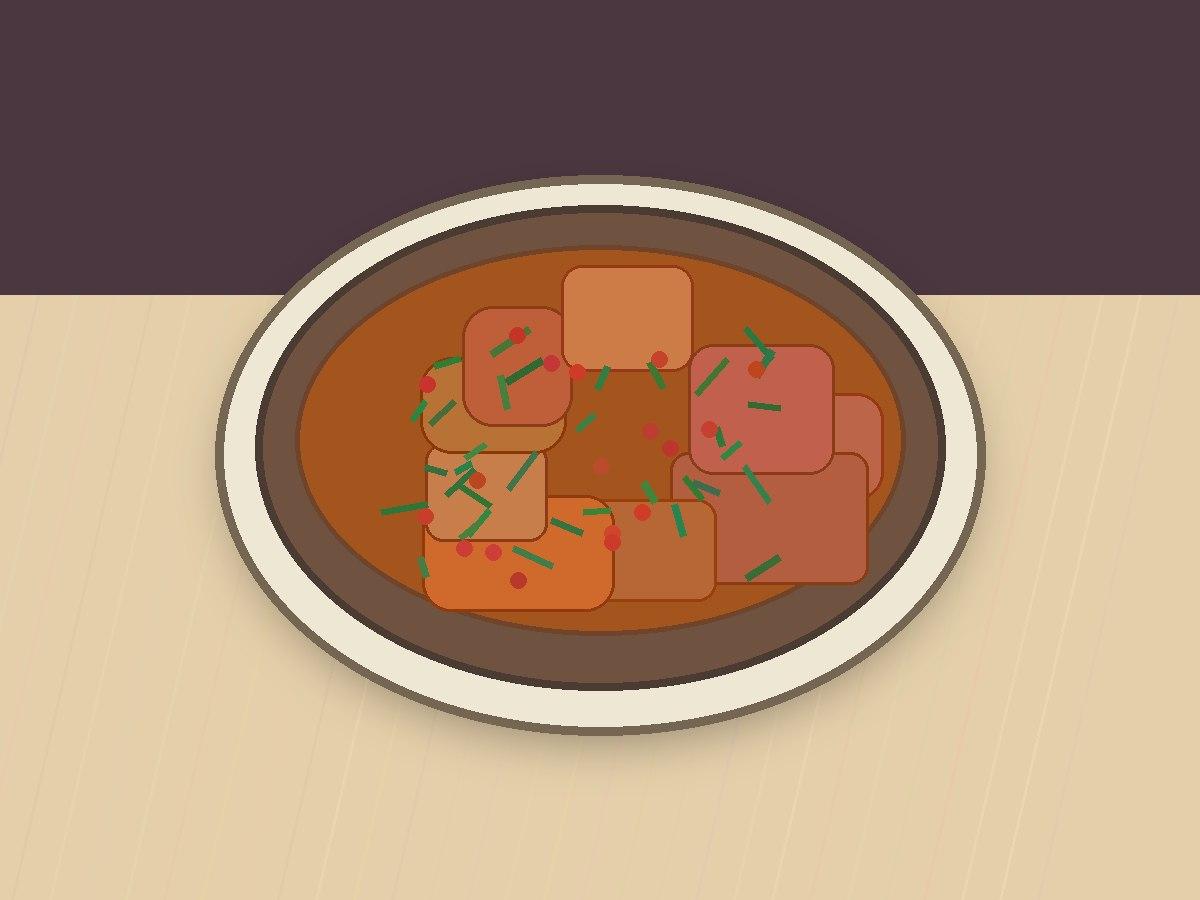Tazón de sopa de pollo con hierbas, caldo y raíces almidonadas.